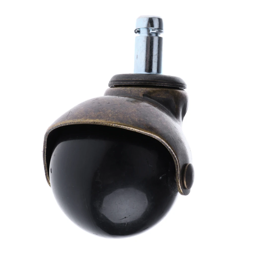 Universal Swivel Casters 2'' Antique Copper Ball Caster Office Chair Caster Wheels Antique Brass