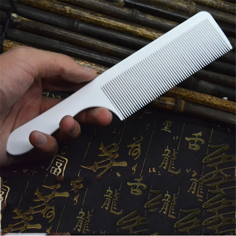 

1 PC Professional White Resin Cutting Comb Heat Resistant Salon Hair Trimmer Brushes Plastic Pin Tail Antistatic Comb