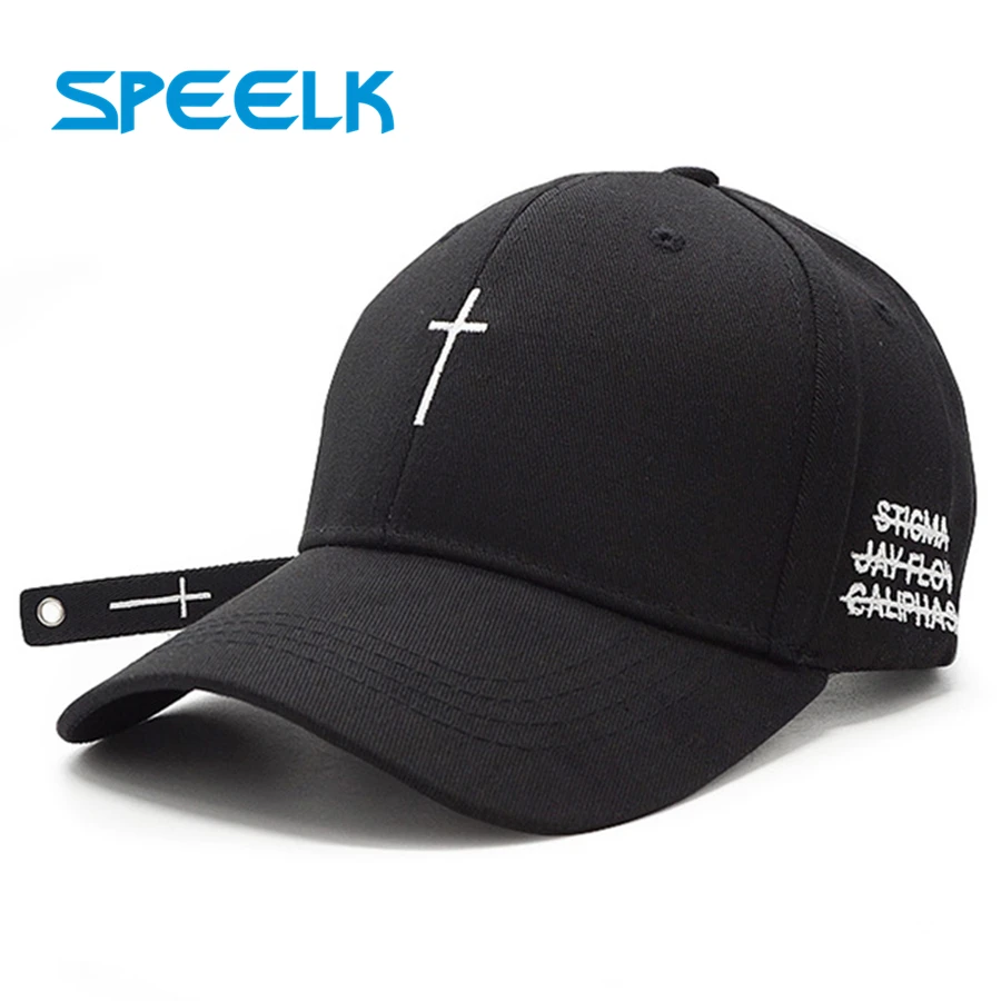 

Brand New Cross Baseball Caps Men Women Hip-pop Hat Casual Snapback Caps Female Ribbon Embroidery Sunshade Hat
