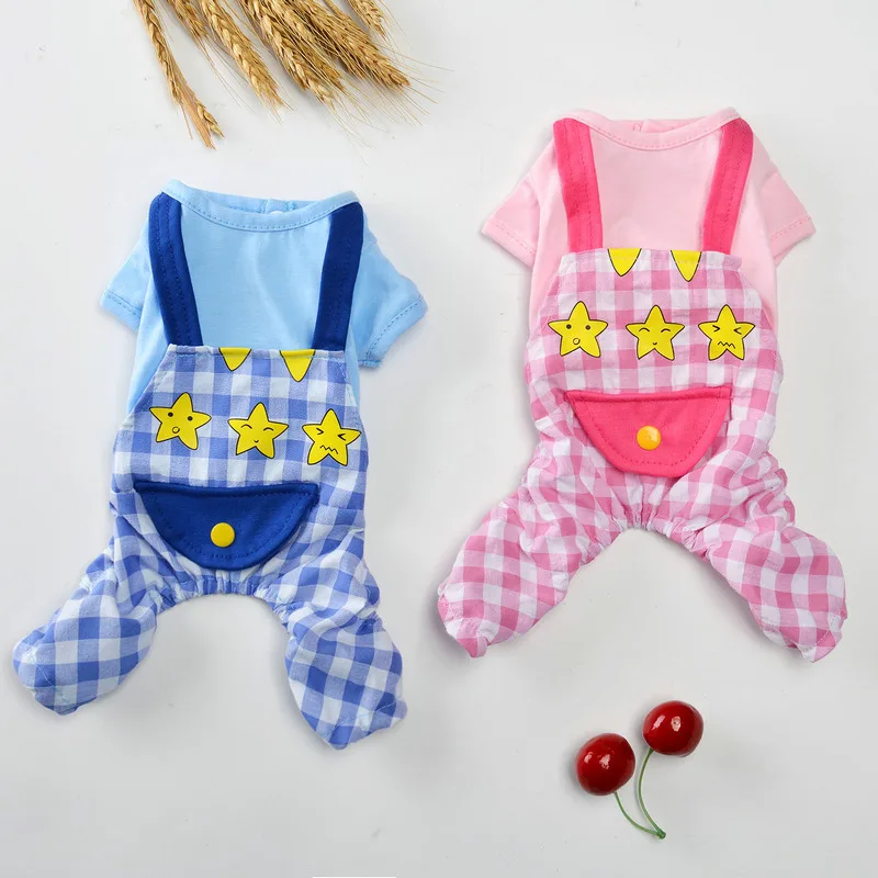

2019 New Dog Four-legged Clothes Summer Small Cat Costumes Spring Cute Pet Dog Clothing Yorkshire Chihuahua Puppy Clothing