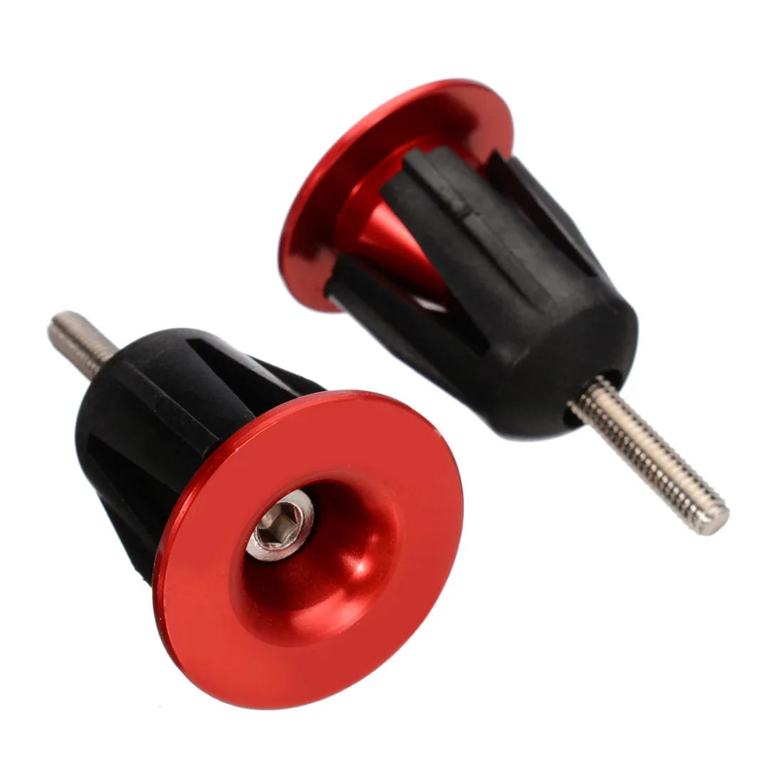 1 Pair Bicycle Handlebar Grip Caps MTB Road Bike Bicycle Aluminum alloy Handlebar Grips Bar End Caps Plug Bike Parts