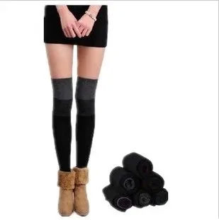 

100% cotton lengthen tube over-the-knee step on the foot ankle sock kneepad thermal brace protector