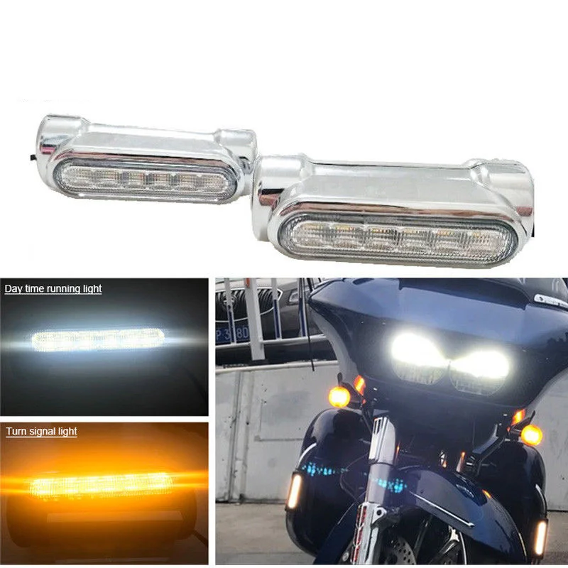 

Motorcycle Accessories Highway Bar Switchback Driving Light White Amber LED for Victory Crash Bars For Harley Davidson Touring