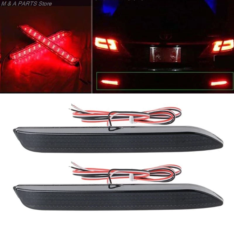 

2Pcs LED Brake Rear Bumper Reflector FTT Tail Braking Lamp Warning Stop Light For Toyota Camry 2009 2012 Innova/ISF/GX470/RX300