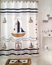 Домашняя одежда sail away Ткань душ Шторы, 70in x 72in frabic Водонепроницаемый и 100% полиэстер