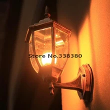 Роскошный Американский Европейский уличный садовый Винтажный Классический Водонепроницаемый черный настенный светильник Светильник Бра