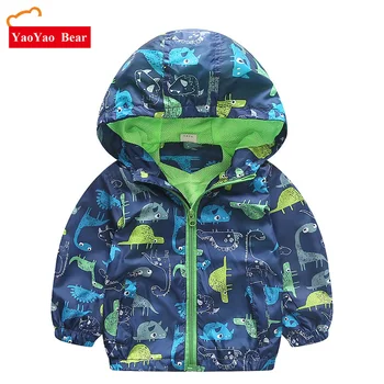 

80-120cm Cute Dinosaur Children Coat Autumn Kids Jacket Boys Outerwear Coats Active Girls Windbreaker Baby Clothes Clothing 2018