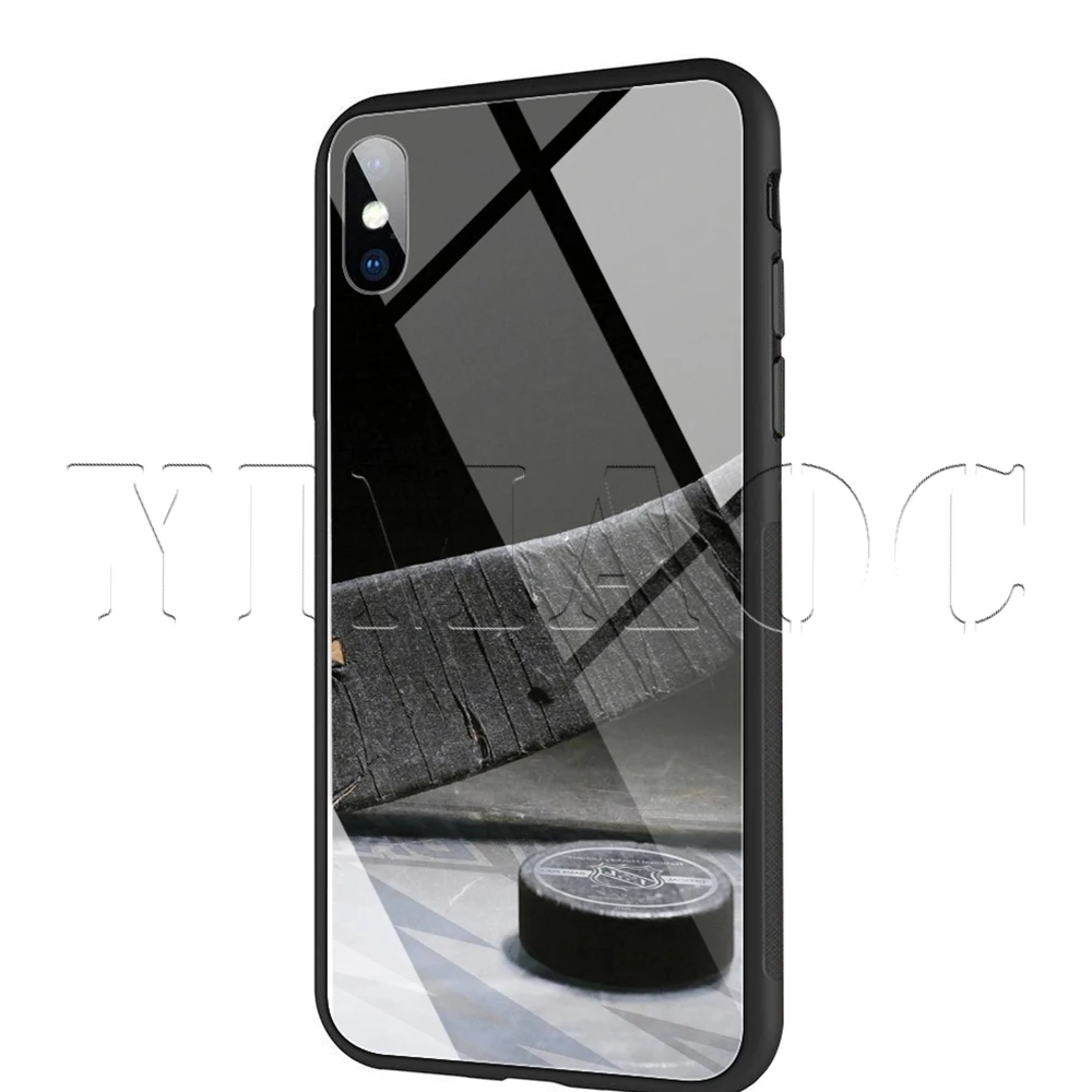 Спортивный чехол YIMAOC из закаленного стекла для хоккея с шайбой iPhone 11 Pro XS MAX XR X 8 7 6