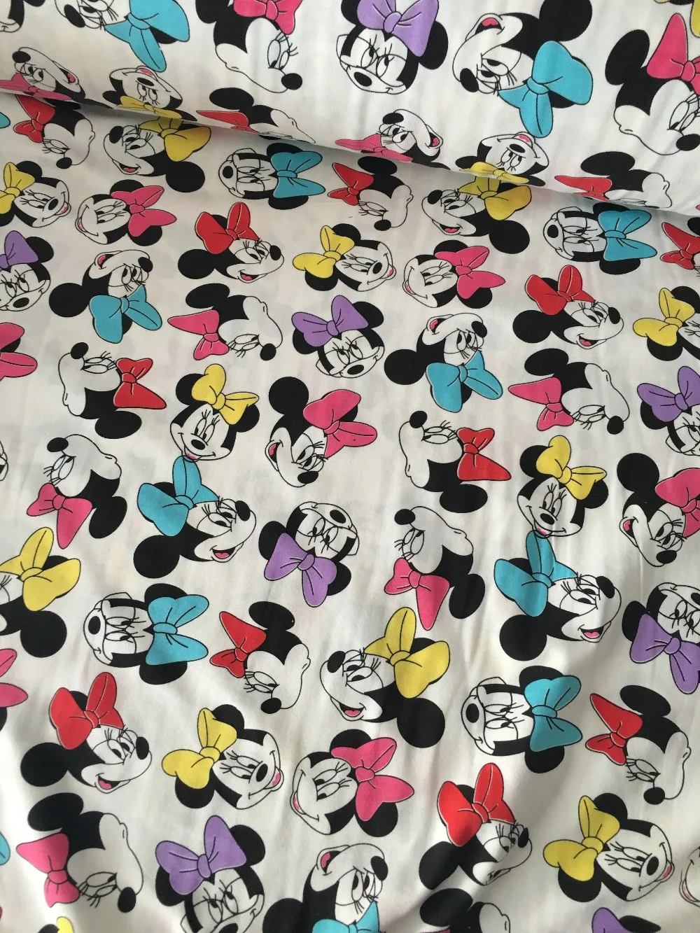 

50*170cm minnie stretchy cotton fabric lycra knitted jersey fabric DIY sewing T-shirts dress fabric
