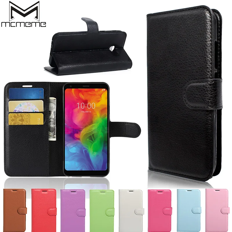 

Phone Case For LG Q7 2018 Cover Luxury Flip Wallet PU Leather Card Slot Stand Back Cover For LG Q7 Q 7 Protective Phone Bag Case