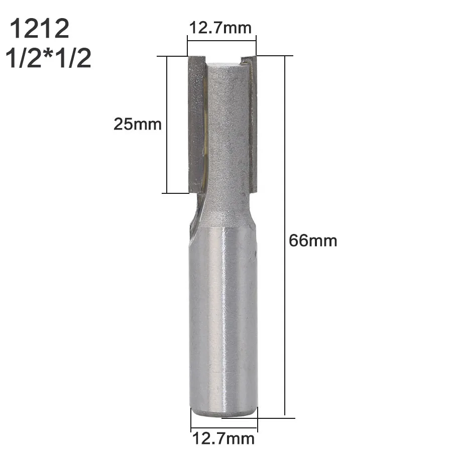1 шт. 1/4 хвостовик 1/2 хвостовик высокое качество прямой/концевых фрез Dado Диаметр Режущий инструмент для дерева - Длина режущей кромки: 1212