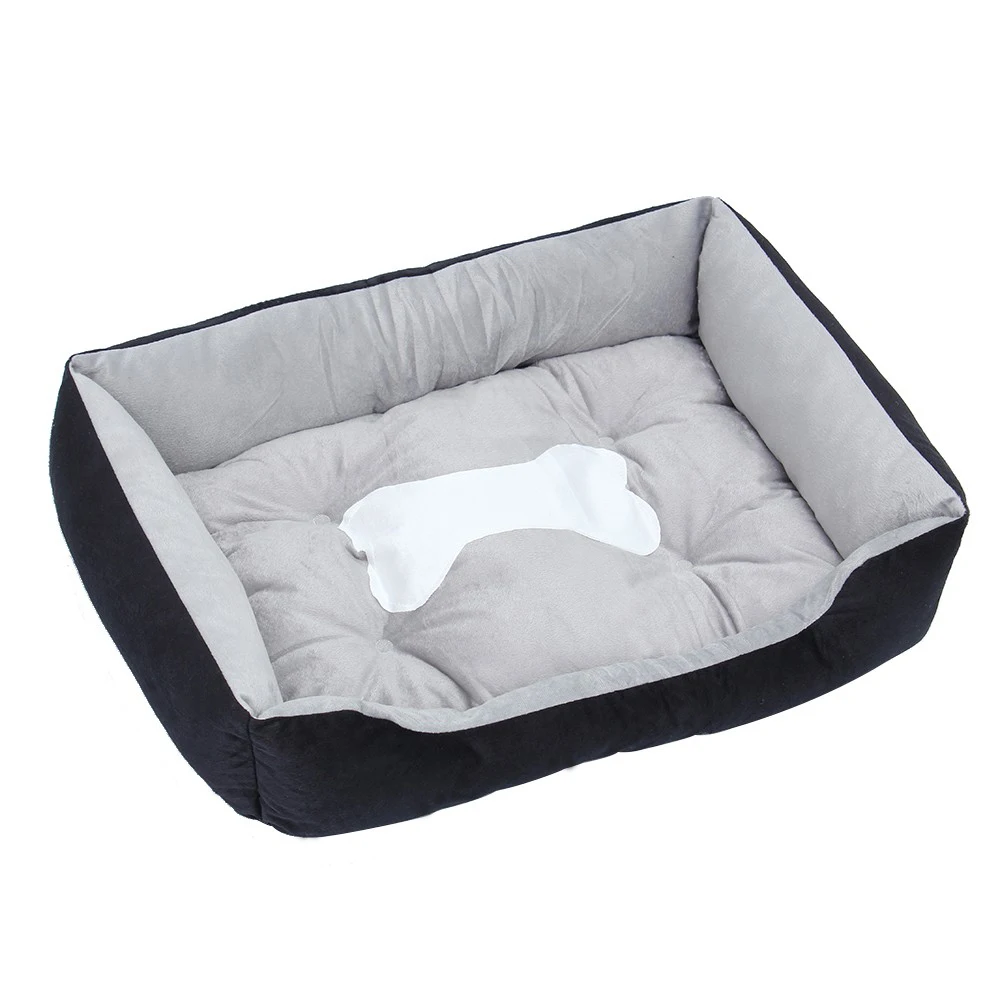 6 размеров, мягкая флисовая подушка для кровати для собак, с принтом в виде костей, большие кровати для собак, для лабрадор, золотистый ретривер, летний коврик для собак