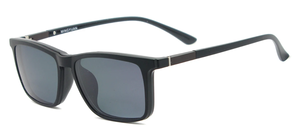 Мужские квадратные поляризованные солнцезащитные очки на застежке модные легкие гибкие TR90 винтажные оправы для очков с градусными линзами