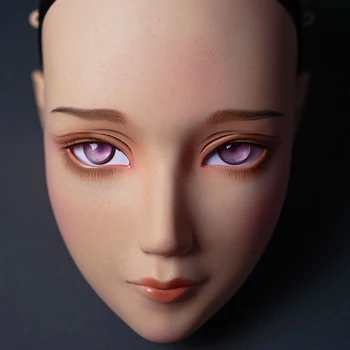 

(LiLi Mask-05) Sweet Girl Resin Half Head Customize Cosplay Japanese Role Play Anime Silicone Kigurumi Mask Crossdresser Doll