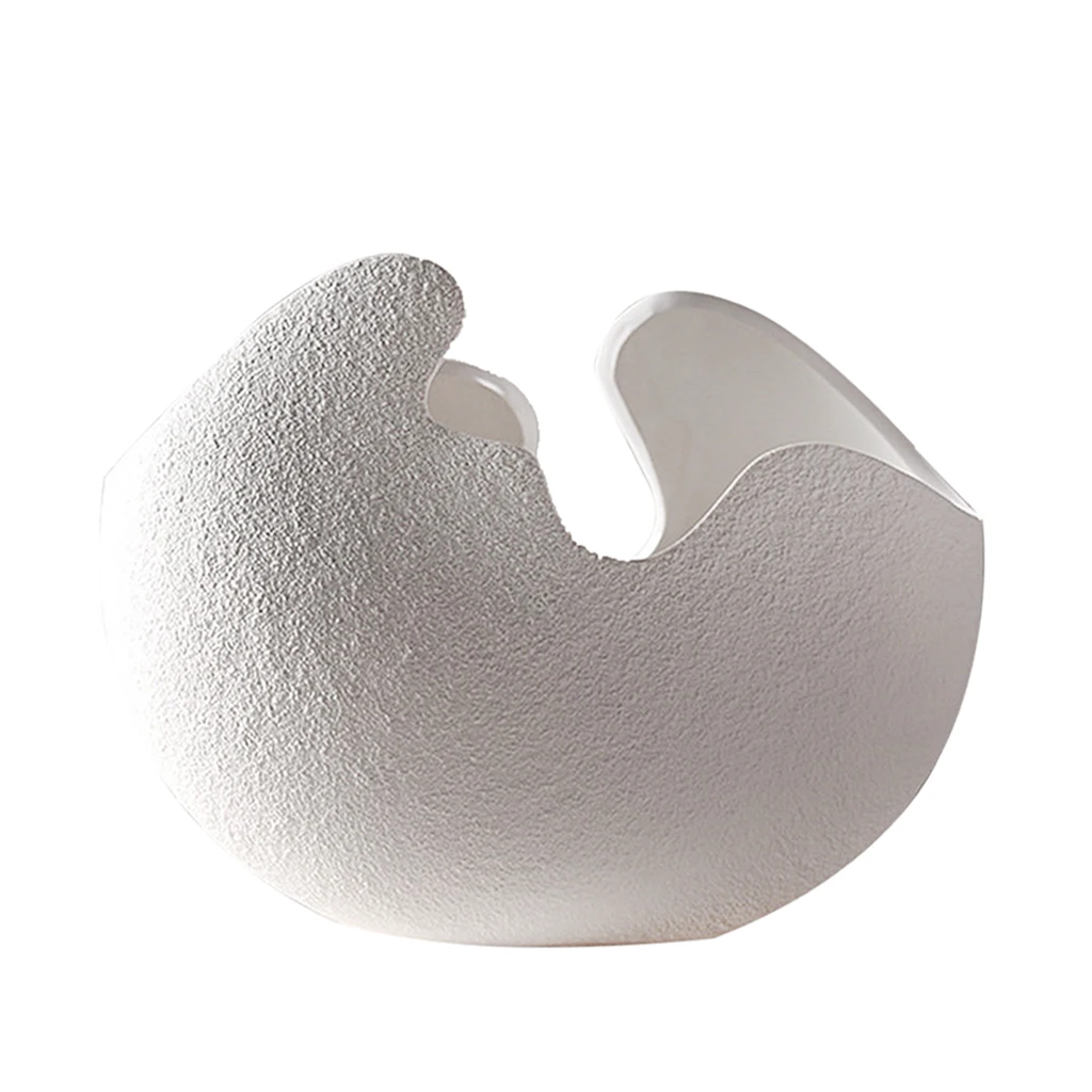 Ceramic Crack Egg Flower Vase Pot Ornament Collection Modern Home Decor