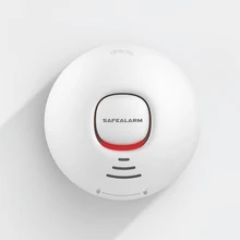 Домашняя безопасность автономный детектор дыма низкое потребление стробоскоп зуммер внутри длительный срок службы батареи пожарный датчик EN 54-7 потолочная сигнализация