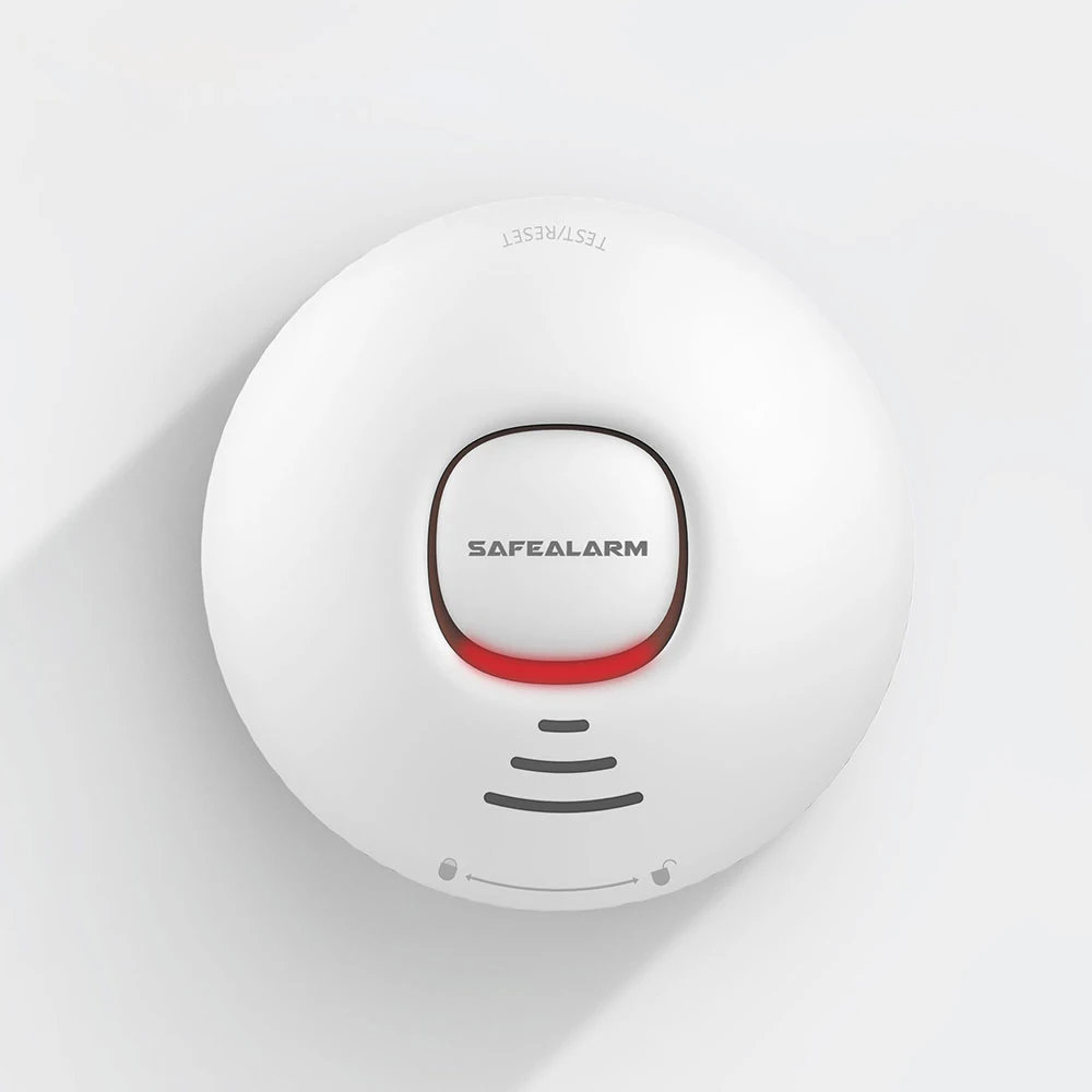 

Home security Standalone Smoke Detector Low-consumption Strobe buzzer inside long life battery Fire sensor EN 54-7 ceiling alarm