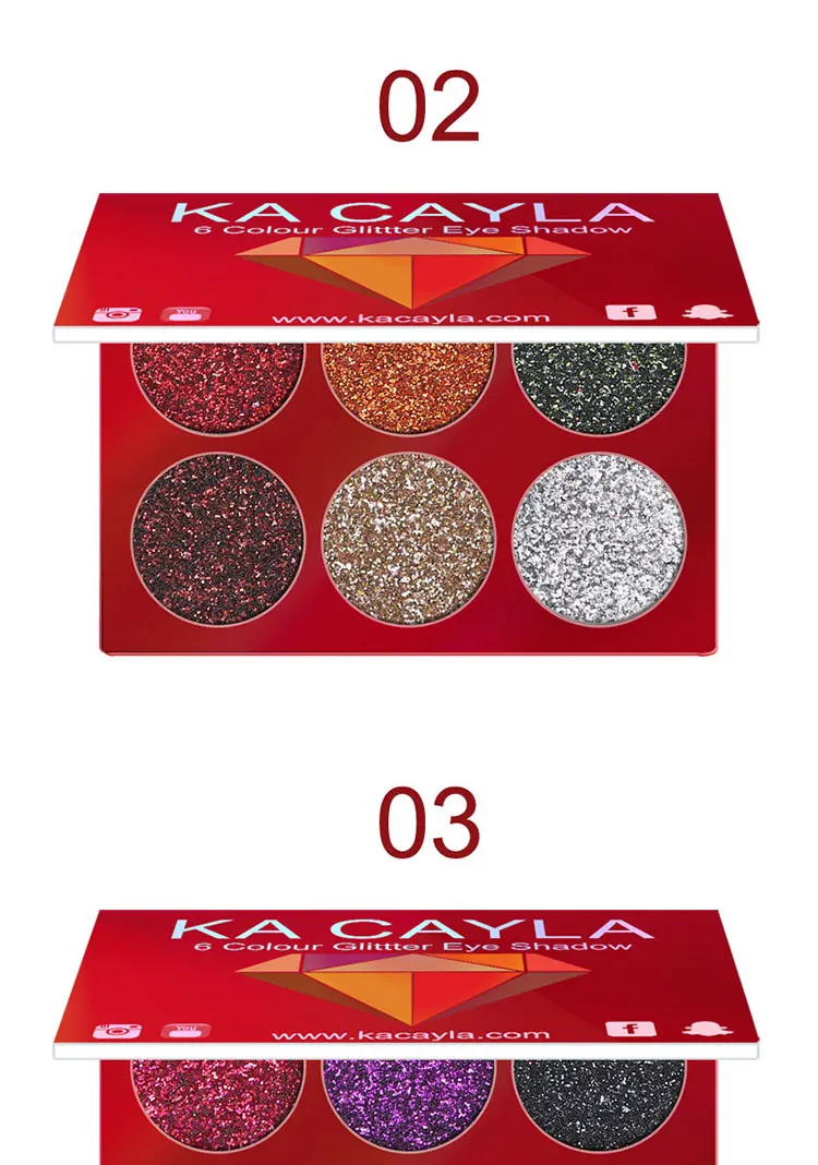 Косметика icycheer Palette 6 цветов блестящие алмазные тени для век Палитра долговечные легко носить мерцающие тени для век Pallette