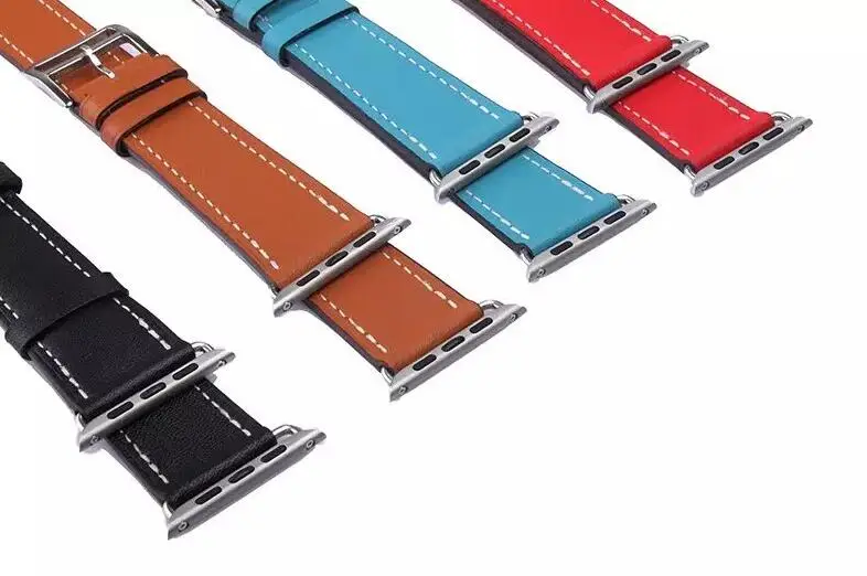 fashion Leather loop for iwatch Series 4 2 3 1 for Apple Watch band Strap Double Tour Extra Long 38mm 42mm 40mm 44mmseries 5