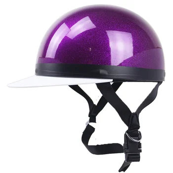 

Motorcycle Half Helmet Cruiser Cap Open Face Half Riding Safety Helmet Adjustable HelmetsRJ