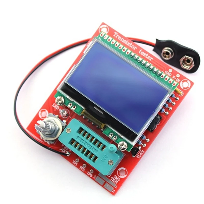 

DIY KITS Digital Combo Component M8 Transistor Tester Capacitor LCR Diode Capacitance ESR meter PWM Square wave 12864 LCD