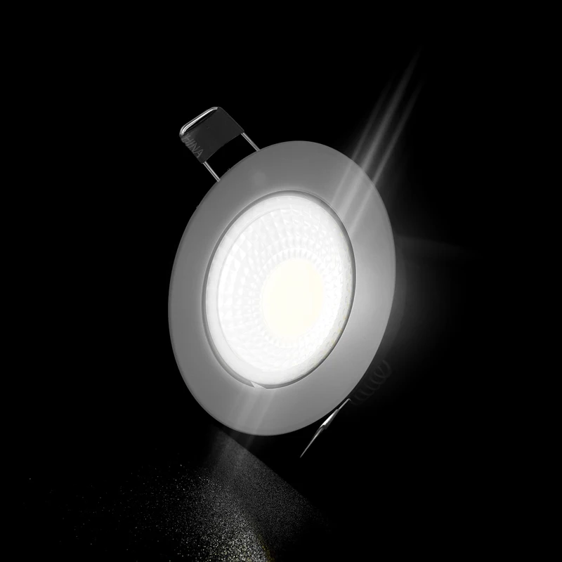 Затемненный светодиодный потолочный COB светильник AC110V 220V 3 Вт 5 Вт 7 Вт 12 Вт Встраиваемый светодиодный точечный светильник lumination внутренней отделки потолочный светильник