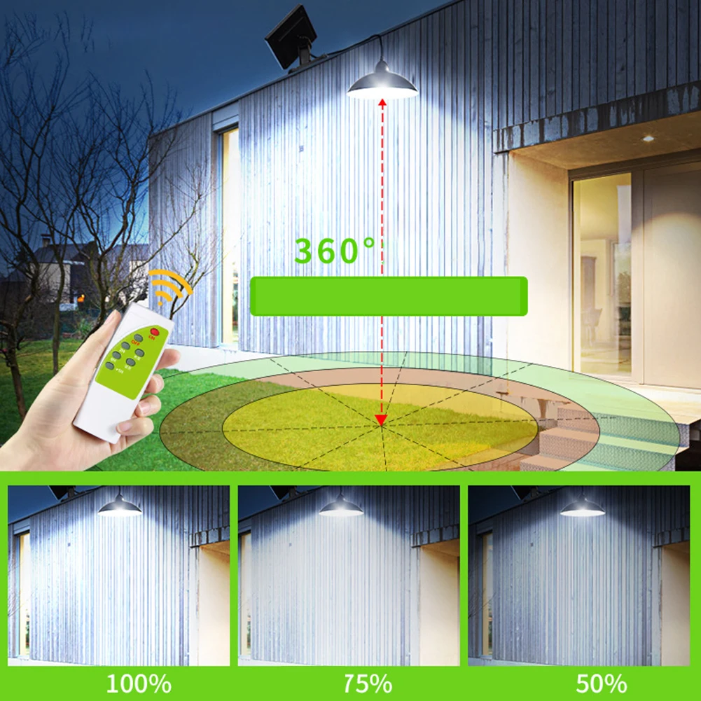 

Panel Retro 12LED Safe Bulb Garden Outdoor Waterproof Solar Light Chandelier Super Bright Easy Install Lampshade Remote Control