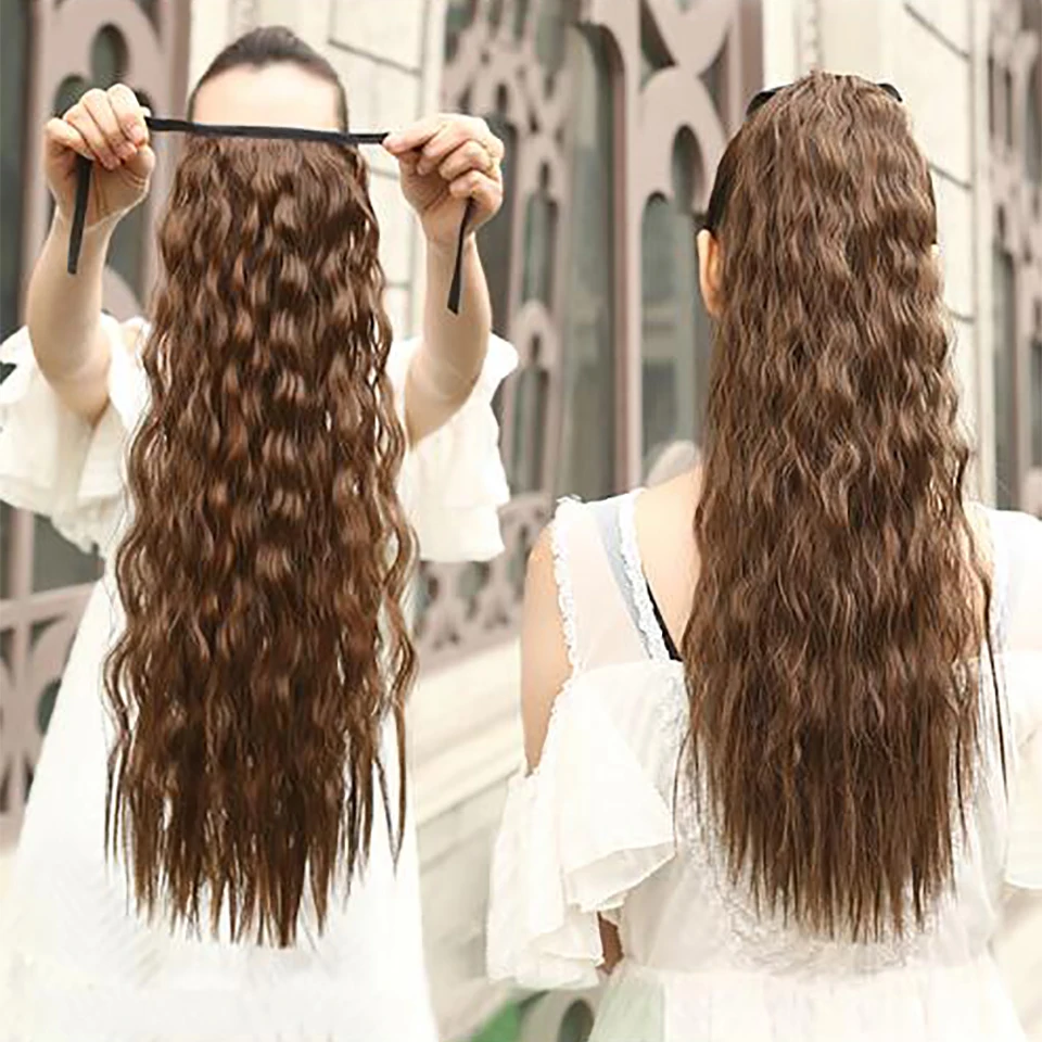 AOSIWIG Long Curly Ponytail for Women High Temperature Fiber Synthetic Clip Hair Accessories Fake Hair Pieces AOSIWIG Long Curly Ponytail for Women High Temperature Fiber Synthetic Clip Hair Accessories Fake Hair Pieces