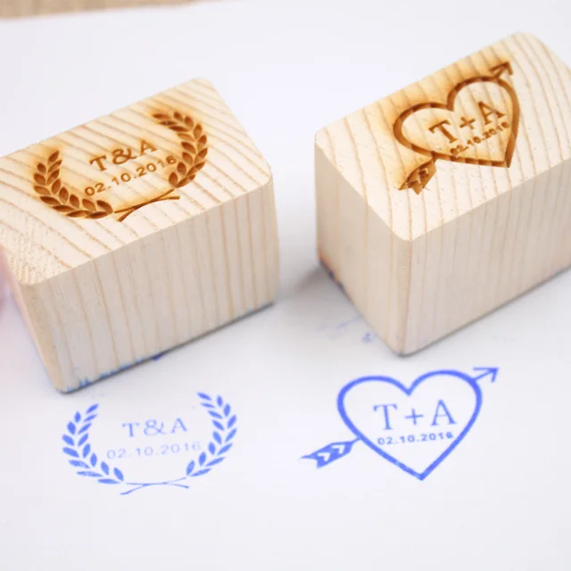personalized wedding stamp custom wood rubber stamp wedding