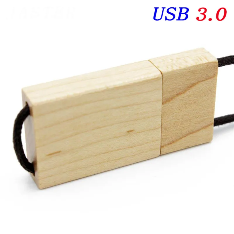 maple wood SHANDIAN USB 3,0 ремешок деревянный USB флеш-накопитель Красная деревянная Флешка 16 ГБ 32 ГБ 64 ГБ флеш-накопитель карта памяти u-диск логотип по индивидуальному заказу - Цвет: maple wood