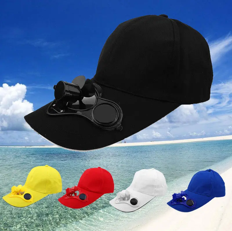 Sun Solar Powered Fan Hat Men Women Summer Caps with Solar Sun Power