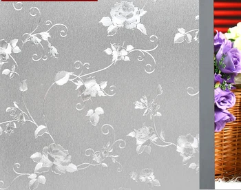 

Thickening Static Film Scrub Glass Film Transparent Window Film Grilles Glass Stickers Bathroom Penoy Flower Films 40-90cm width