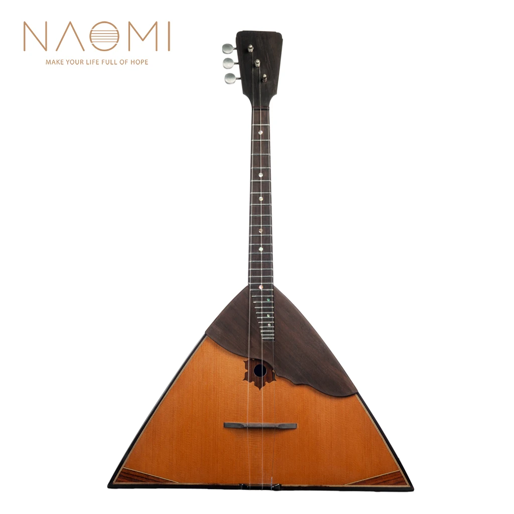 Русский музыкальный инструмент NAOMI Balalaika Spruce треугольная форма 3 струны Bala Laika