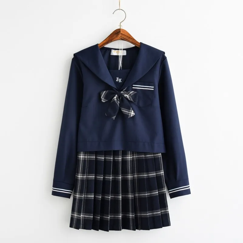 UPHYD школьная форма для мальчиков в английском стиле, клетчатая юбка и топ костюмы моряка S-3XL студент JK форма аниме Костюмы для косплея