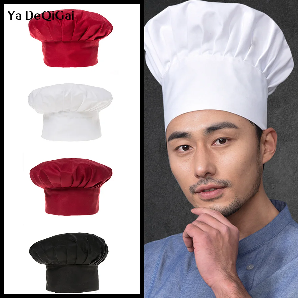 Wholesale High Quality Hotel Bakery Canteen Chef Cap Unisex Fold Chef