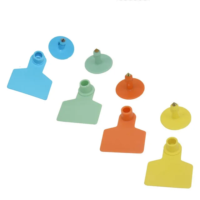 25 Pcs Pig Cattle Sheep Ear Tag Signs Without Word Ear Laser Typing Copper Head Earrings Farm Animal Identification Card 1