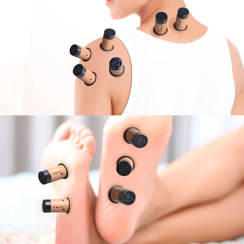 SHARE HO 30pcs Mini Moxa Sticker Moxibustion Rolls Heating Therapy Traditional Chinese Burner Warm Meridian Acupuntura Points