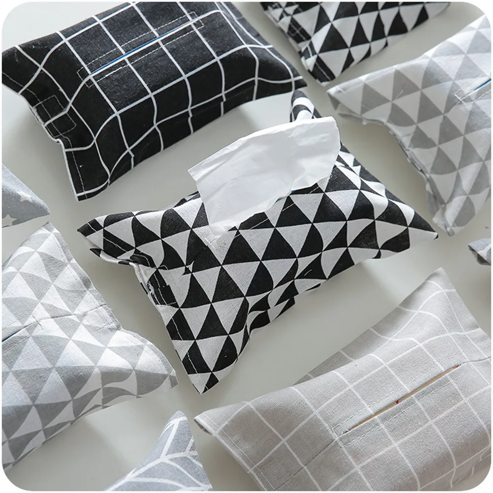 

ISHOWTIENDA Tissue Box Home Bathroom Toilet Paper Napkin Holder Case Car Storage Bag