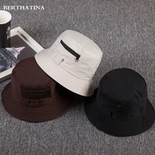BERTHATINA Лето Лос-Анжелес Панама хлопок мода молния дизайн рыболовная Кепка Солнцезащитная Рыбацкая Кепка Панама шляпа