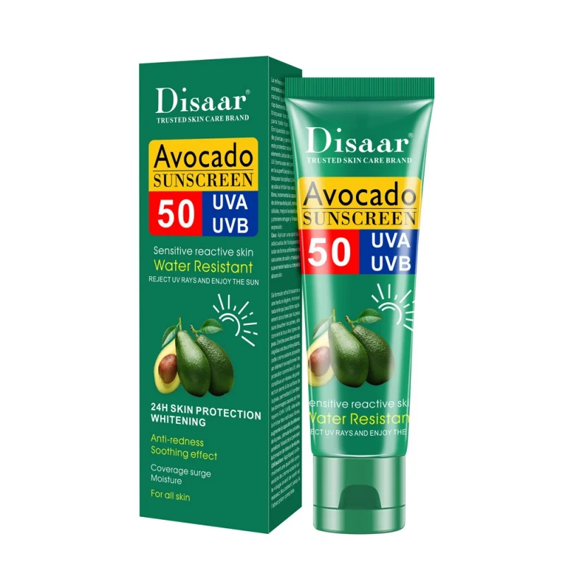 Авокадо SPF 50 защитный крем Солнцезащитный увлажняющий солнцезащитный крем для кожи антивозрастной контроль масла Анти-УФ водонепроницаемая кожа для лица
