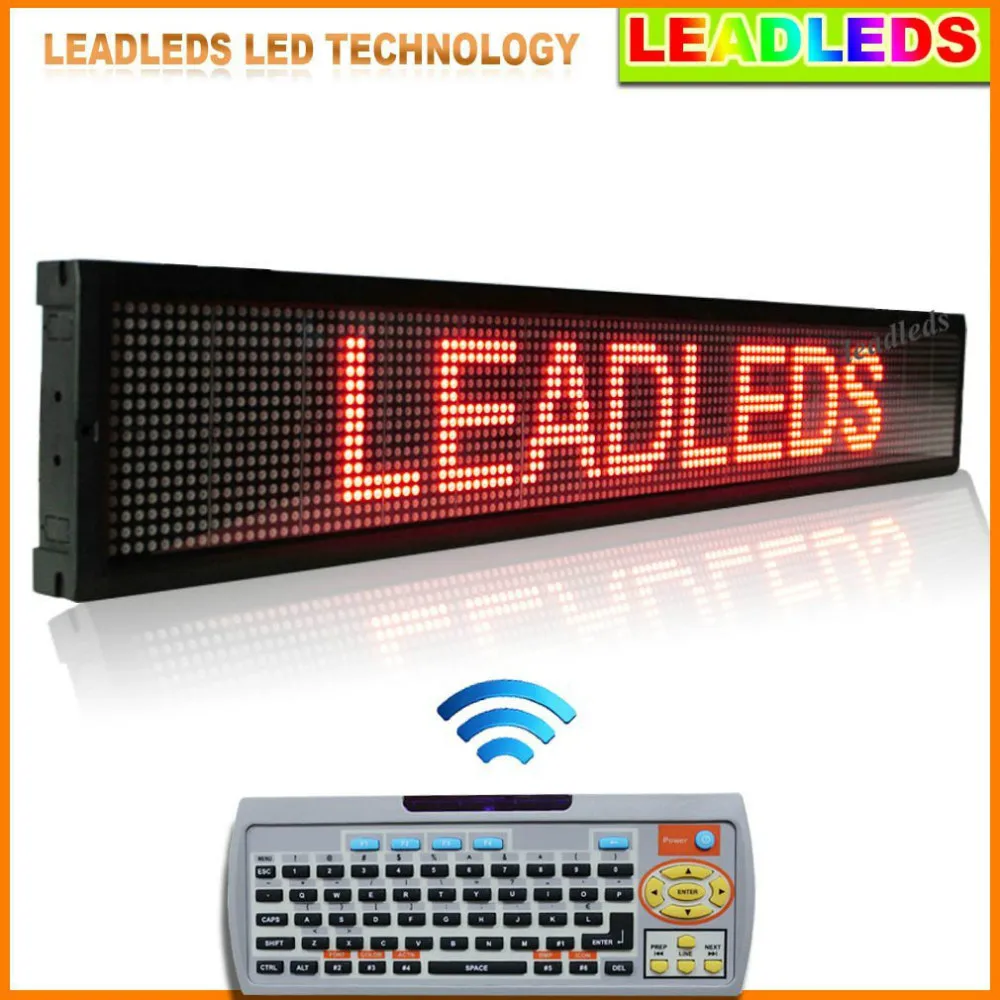 16*128pixel Red Remote Programming Partition Running Text Advertising LED Display Board with Keyboard input