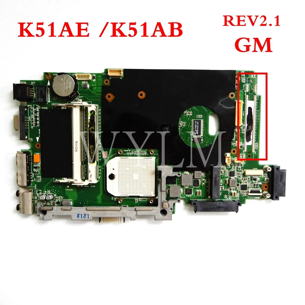 K51AE mainboard For ASUS K51AE K51AB K70AC X7AC X7AE K70AE K70AD K70AB K70AF Laptop font b