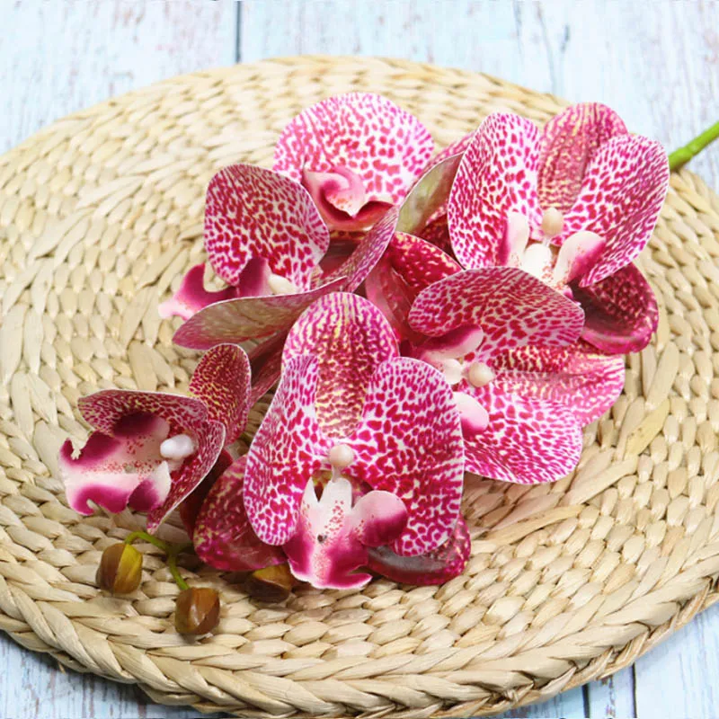 Artificial Butterfly Orchid Flowers 3D Fake Moth flor Orchid Flower for Home Wedding DIY Decoration Real Touch Home Decor Flore