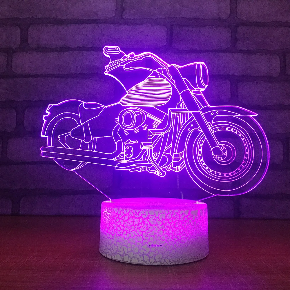 3d креативная 7 цветов Ночная настольная лампа Usb вилка дистанционное управление