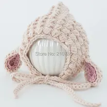Шапочка для новорожденного ягненка, вязаная шапочка для новорожденного, вязаная шапочка, для фотографий новорожденных, пружинная подставка для новорожденных