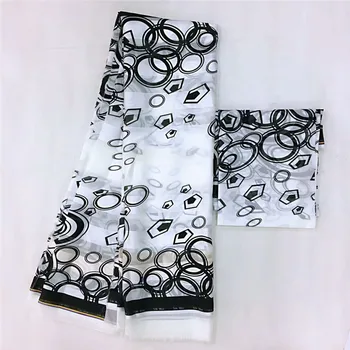 

New Arrival Nigeria High Quality 100% Cotton Material African Fabric Silk Satin Chiffon Fabric Prints Audel Fabric jf82-79