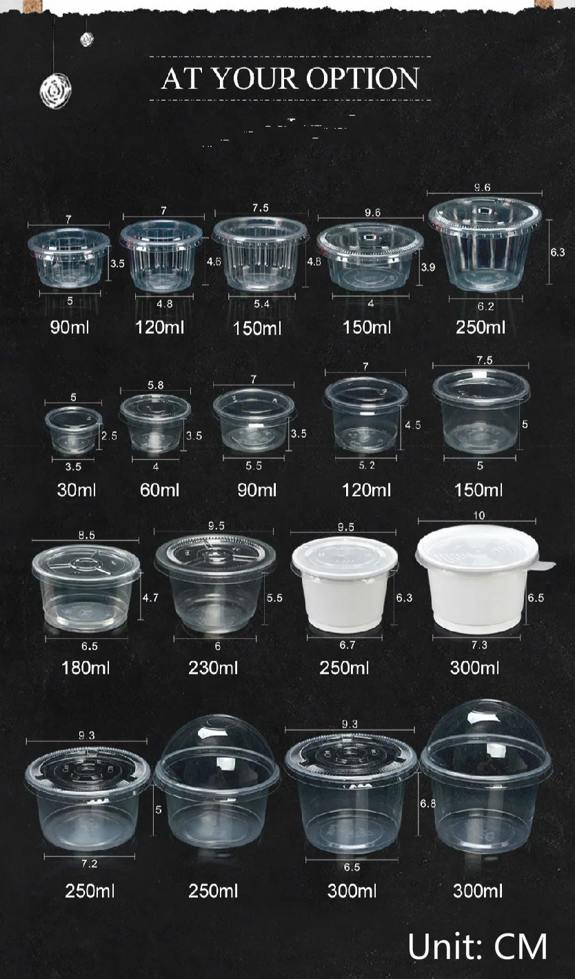 50 шт пудинг чашка с крышкой одноразовые пластиковые чашки соус для выпечки, желе десерт чашки свадебные маленькие Мини партии набор чаша коробка
