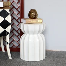 Китайский белый керамический фарфоровый садовый табурет