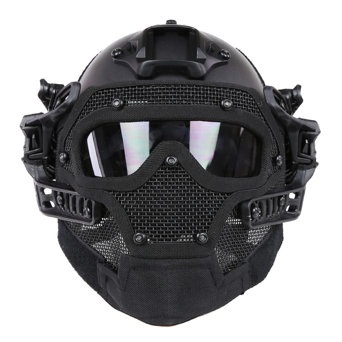 

Surwish Steel Wire Protective FAST Helmet Suit for Nerf/for Airsoft Outdoor Activity - Black