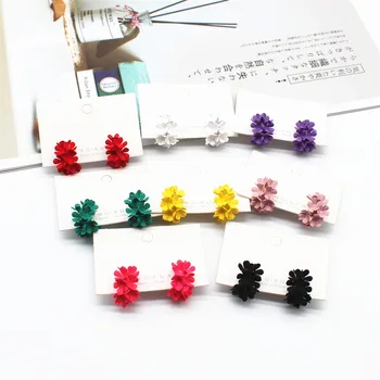 

Korean New Design Fashion Jewelry Cute Metallic Painted small hoop Earrings Beach Resort Party Summer Style Earring for women
